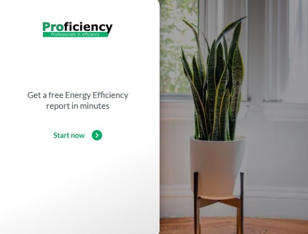 Energy efficiency report start screen